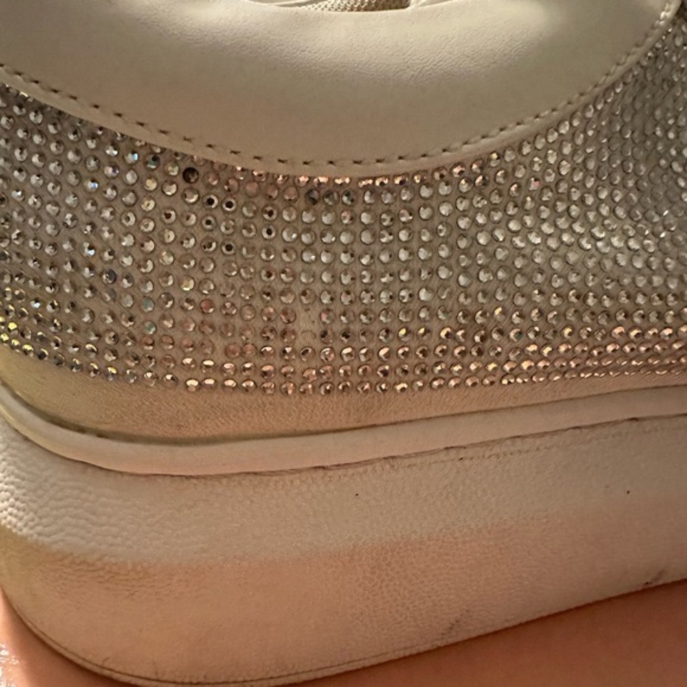 Juicy Couture Dorothy White Rhinestone Bling Sneaker-sz 9.5 - Picture 7 of 10